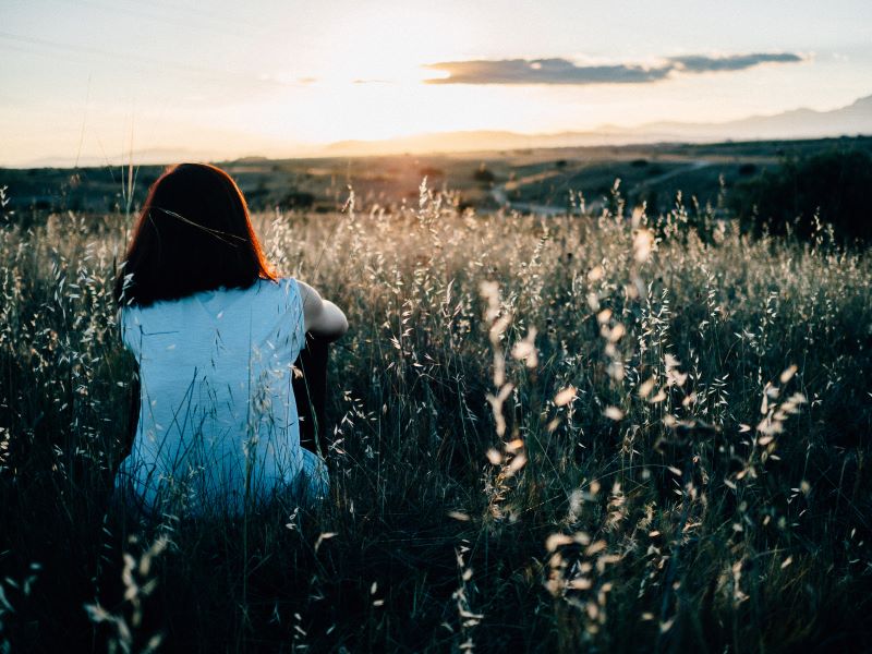 girl in field