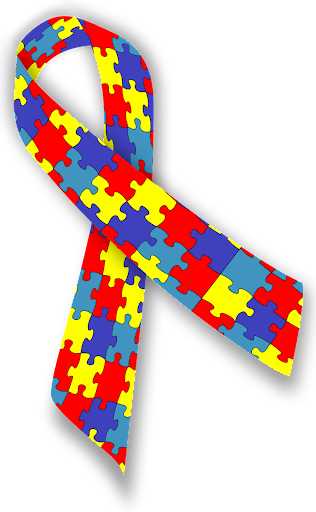 eccm autism awareness month multi colored autism ribbon puzzle pieces 