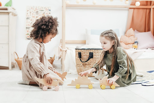 Children with autism playing in a classroom